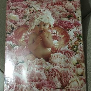 Vintage Ann Geddes Roses Baby Poster